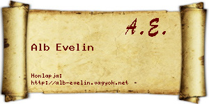 Alb Evelin névjegykártya